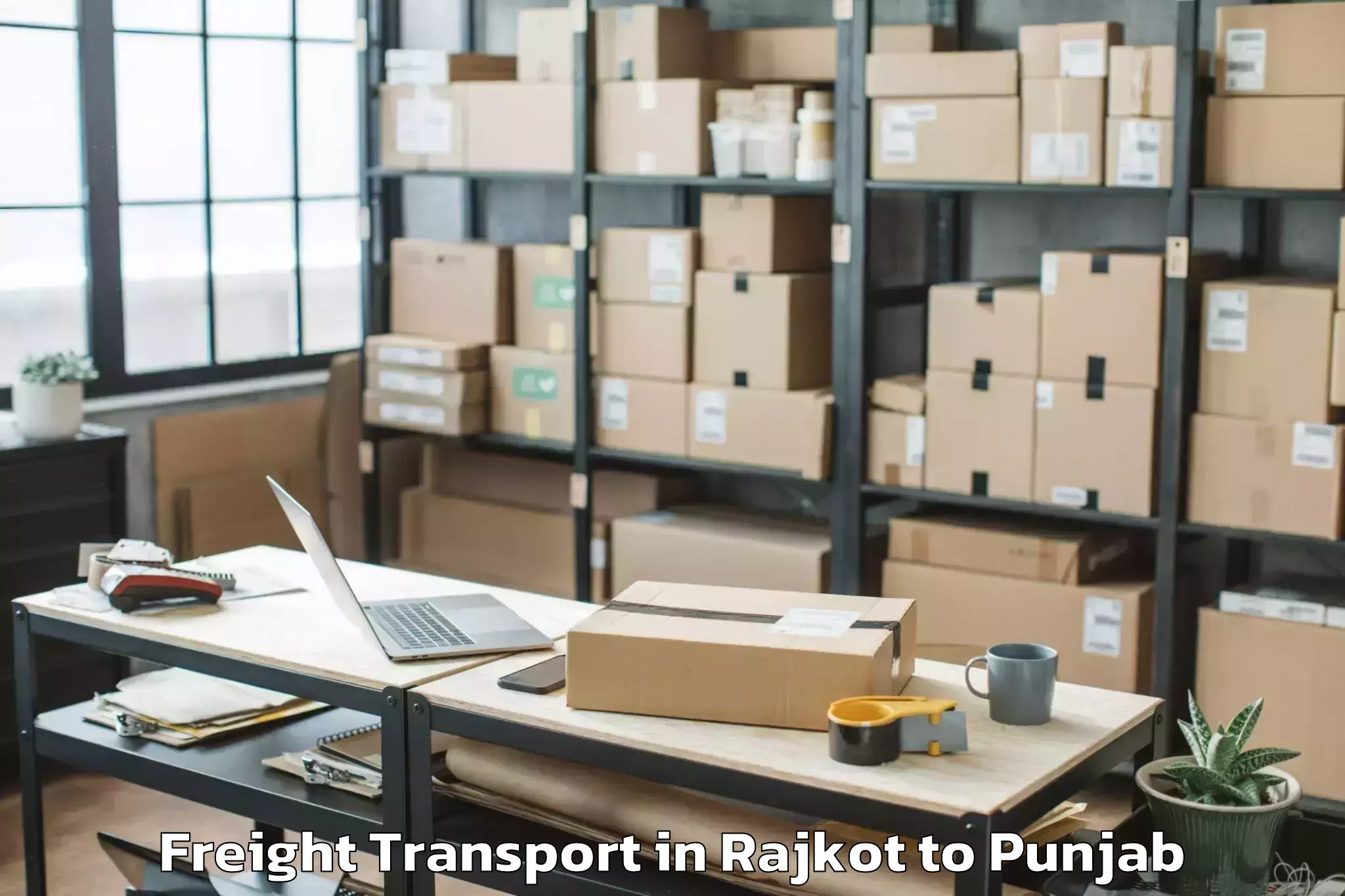 Easy Rajkot to Nurpur Kalan Freight Transport Booking